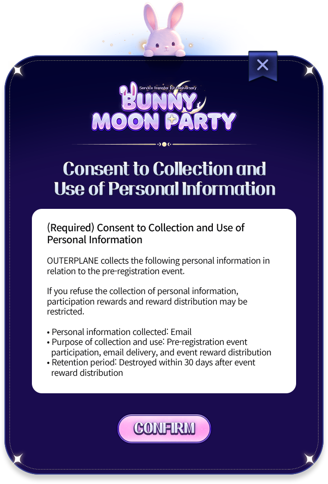 [Required] Consent to Collection and Use of Personal Information