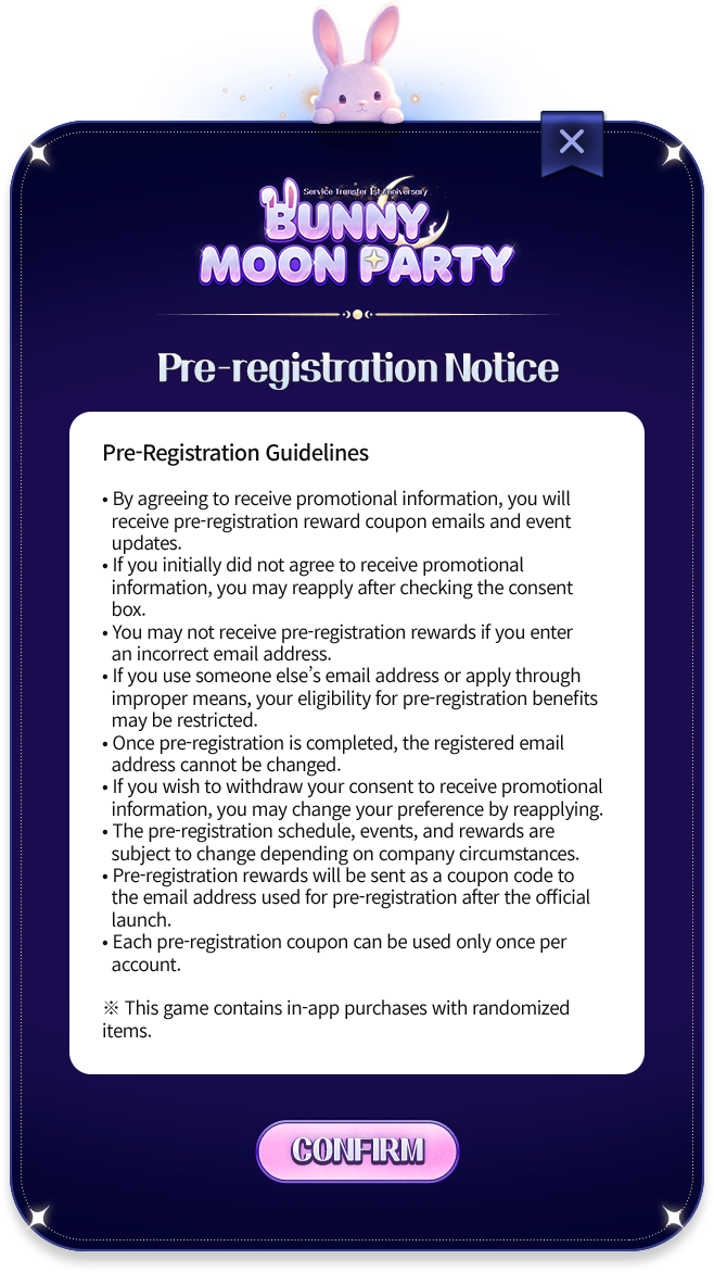 Pre-registration Notice